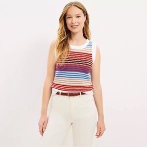 Loft Striped Sweater in Shell